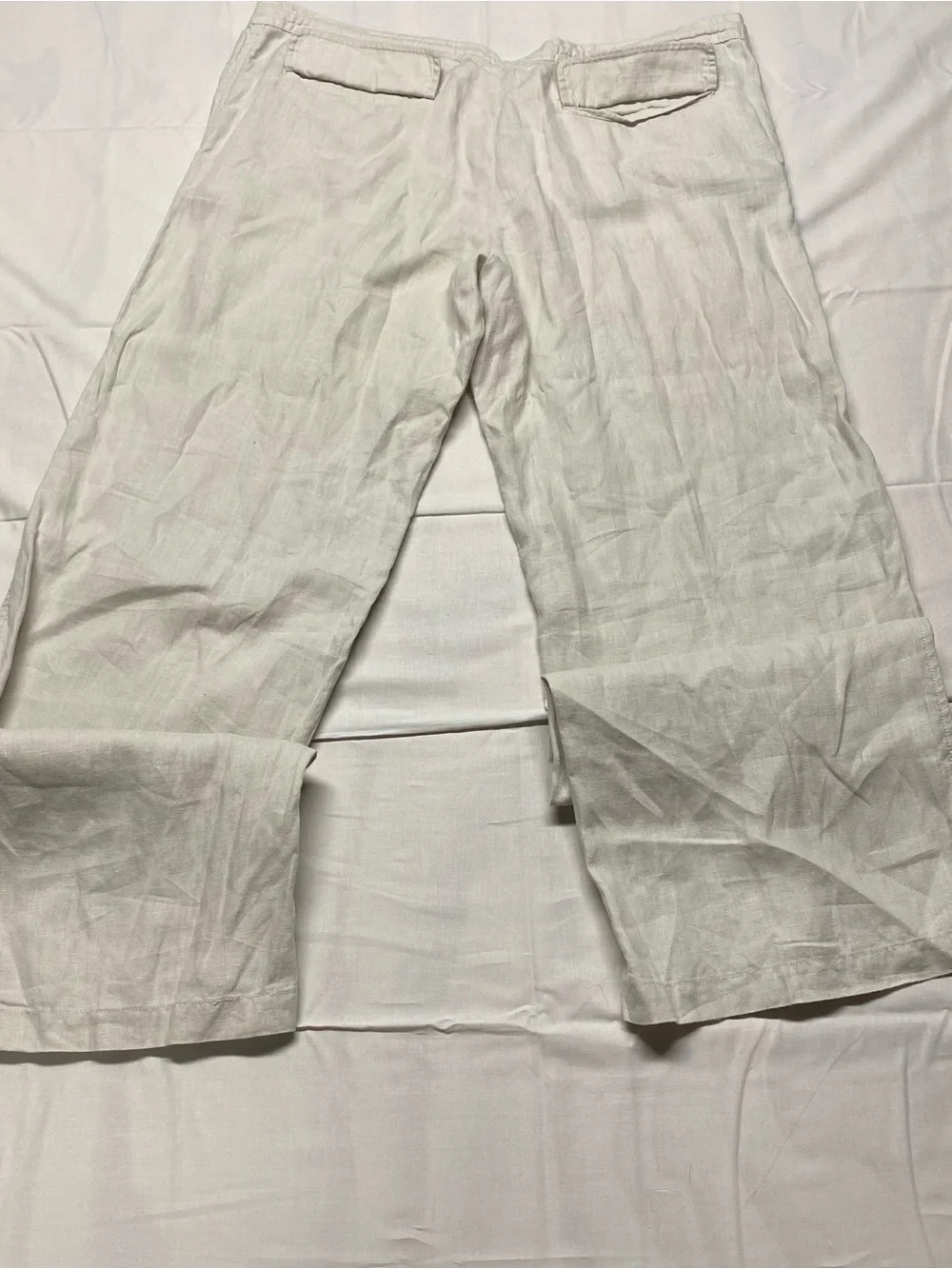 Banana Republic Linen Blend Pants in Light Cream